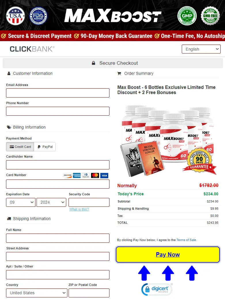 max boost plus order